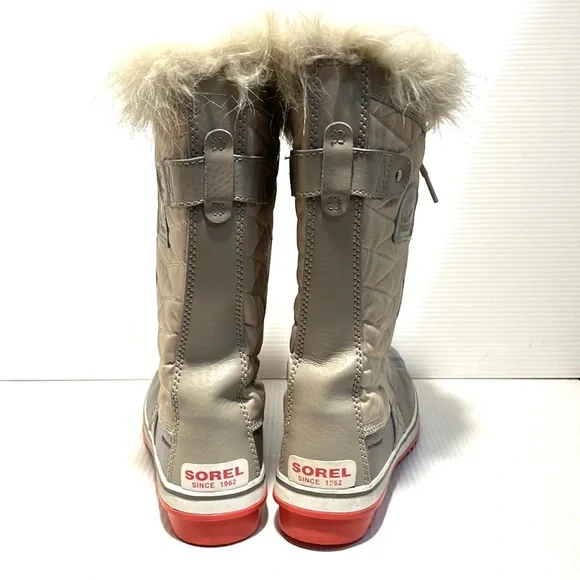 SOREL TOFFINO II Waterproof Quilted Faux Fur Cuffs Lace Up Winter Snow Boots 9.5 - Picture 9 of 16